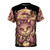 Whimsical Cheshire Cat graphic on a high-quality t-shirt with retro-inspired art nouveau styling.