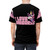 Whimsical unicorn graphic t-shirt with hearts and retro design - men back