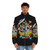 Eat Your Greens 2 - Vintage-style puffer jacket with big foot monster graphic - men front