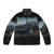 Phantasm Cuda Puffer Jacket featuring the iconic Barracuda car from the horror movie Phantasm