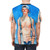 Watercolor painting design on a t-shirt, featuring summer-themed artwork - men back