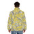 Gray puffer jacket with illuminating details and cloud dancer design - men back