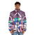 Earth Chan puffer jacket with recycled materials and cute anime design - men front