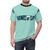 Blue music festival t-shirt with Hangout event design - men front