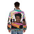 Retro puffer jacket featuring Jeff Goldblum from the 1980s film 'Earth Girls Are Easy' - men back