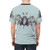 Whimsical illustration of a butterbat, a blend of bat and butterfly, on a high-quality t-shirt - men back