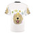 Illustration of a dog with butter on its head on a t-shirt - Back