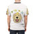Illustration of a dog with butter on its head on a t-shirt - men back