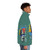 Puffer jacket featuring the iconic UFO Robot Goldrake from the 1970s anime - men side right