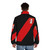 A retro-style puffer jacket with a Peru-inspired jersey design, perfect for staying warm in the winter. - men back