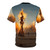 Burning Man inspired abstract fire art design on a high-quality t-shirt - Back