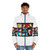 Persona Anniversary Puffer Jacket featuring popular Persona characters and memes - men front