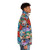 Epcot Center Puffer Jacket featuring Figment, Horizons, and other iconic Disney theme park logos - men side right