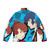 Persona 3 protagonist wearing a puffer jacket with 25th anniversary branding - Back