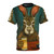 Illustration of a bunny hopping and drinking beer on a t-shirt