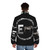 E Zebra Puffer Jacket with African-inspired zebra design - men back