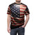 Patriotic American flag digital print t-shirt, showcasing vibrant red, white, and blue design. - men front