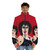 Puffer jacket featuring the Antici Pation design by Alejandro Mogollo - men front