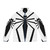 Anti Venom puffer jacket with Spiderman-inspired chest design