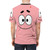 Spongebob-inspired Patrick Star graphic tee in cartoon, anime, and manga style - men back