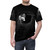 Creepy serial killer inspired t-shirt design featuring a graphic related to the thriller horror movie genre. - men front