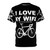 A casual, humorous t-shirt design featuring a playful pun about a wife allowing her husband to go biking.