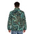 Dusseldorf city map printed on a stylish summer puffer jacket - men back