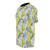 Colorful t-shirt featuring a vibrant pattern of budgies and parakeets - men left