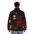 Anime puffer jacket featuring the character Mei Misaki from the dark anime "Another" - men back