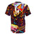 Psychedelic t-shirt featuring a colorful abstract wave design inspired by musician Buckethead - Back