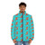 Puffer jacket with a whimsical fox and butterfly design for neurodivergent individuals - men front