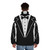 Tuxedo puffer jacket with a touch of Animal House frat style - men back