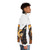 Dune inspired puffer jacket featuring a sandworm design - men side right