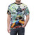 Illustration of the character Brook from the One Piece anime and manga series on a high-quality t-shirt - men front