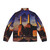 Vibrant Animals HD Puffer Jacket with Psychedelic Music Album Cover Inspired Design - Back