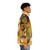 Adorable ducks and ducklings in a group or skein on a puffer jacket - men side right