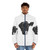 Animal Equality Black and White Vegan Puffer Jacket - men front