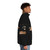 Dune movie-inspired puffer jacket featuring a landscape with the moons of Arrakis - men side right