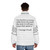 George Orwell inspired 'Truth' quote puffer jacket in sustainable Scandinavian design - men back