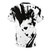 A high-quality t-shirt featuring a black and white artistic portrait of Brody Dalle, the lead singer of the punk rock band The Distillers. - Back