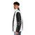 Dune-inspired House Atreides black puffer jacket with banner stripes - men side left