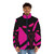 Angel Dust Neon Puffer Jacket featuring Hazbin Hotel character - men front