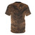 Brindle animal print t-shirt with realistic brown faux fur design - Back