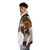 Puffer jacket featuring adorable animals like cats, fish, and farm animals - men side left