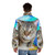 Vibrant psychedelic patterned puffer jacket for winter wear - men back