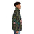 Tropical Dream Puffer Jacket featuring lush monstera leaves and palm trees - men side right