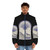 Dune Arrakis Puffer Jacket featuring the Dune movie logo and desert landscape - men front