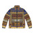 Puffer jacket featuring ancient Assyrian art design