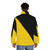 Anarcho Capitalist Puffer Jacket with Prominent Flag Design - men back
