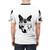 Striking wolf graphic on a high-quality t-shirt for emo and screamo music enthusiasts. - men back